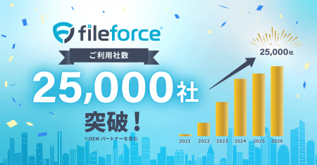 「Fileforce」ご利用社数25,000社突破 純国産クラウド