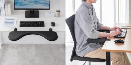 両腕を支えて疲労を軽減！クランプ式リストレストを発