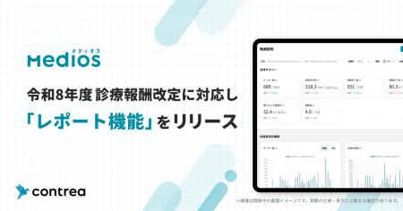 MediOS、令和8年度診療報酬改定に対応し「レポート機