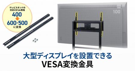 大型ディスプレイを設置できる高耐荷重130kgのVESA変