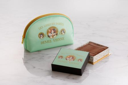 猫の日(2/22)を前に『DEMEL 猫ポーチ（ソリッドチョコ