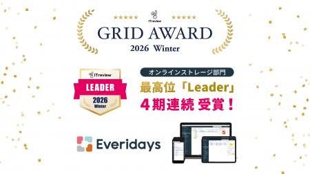Everidaysが、「ITreview Grid Award 2026 Winter」に