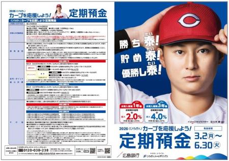 「〈ひろぎん〉カープを応援しよう！定期預金」の取扱