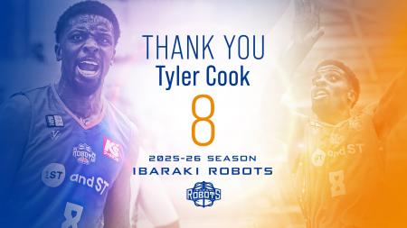 #8 タイラー・クック選手 退団のご報告 #8 タイラー・クック選手 退団のご報告