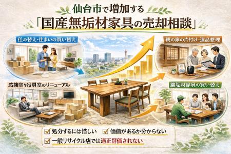 仙台市で「飛騨産業家具の買取強化」を開始|購入10年 仙台市で「飛騨産業家具の買取強化」を開始|購入10年