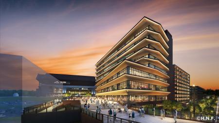 ESE、Fビレッジ内の球場新駅間に商業・オフィス等から