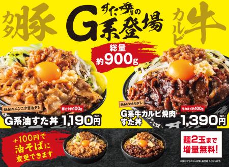 総重量約900gの圧倒的ボリューム！肉×ニンニク×背脂の