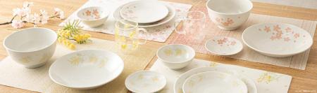 春らしい花柄で食卓を華やかに。桜＆ミモザの新作テー