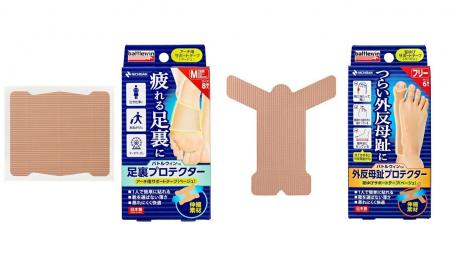 足の疲れや外反母趾の悩みに、テープを1枚貼るだけで