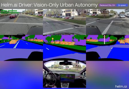 Helm.ai Driver、カメラのみによる都市部自動運転を達