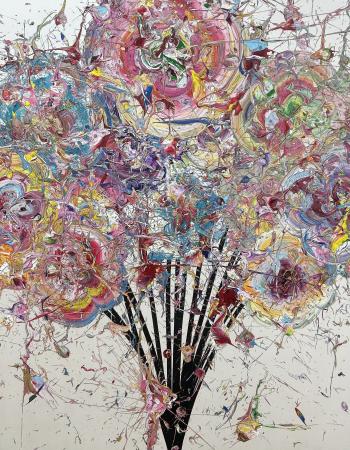 春の訪れを感じる鮮やかで瑞々しいブーケの作品　奥田