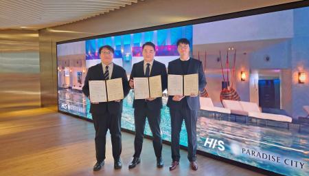 パラダイスセガサミー、HIS・ビーエスグローバルと3年