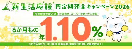 【6か月もの 1.10%】本日3月2日より!好金利にこだわ 【6か月もの 1.10%】本日3月2日より!好金利にこだわ