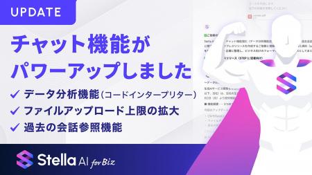 「Stella AI for Biz」、チャット機能を強化 「Stella AI for Biz」、チャット機能を強化