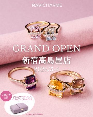 【初百貨店常設店】ジュエリーブランド「RAVICHARME（