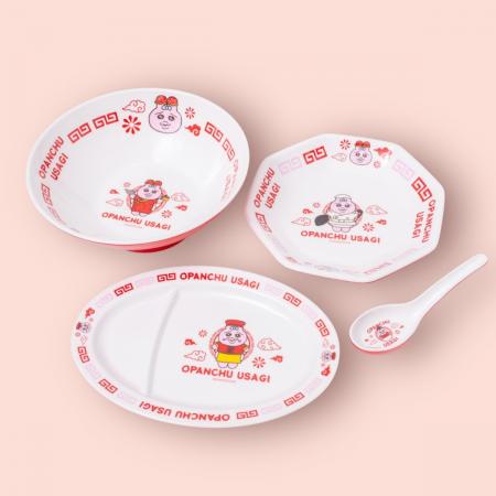 【おぱんちゅうさぎ】町中華デザインのメラミン食器4