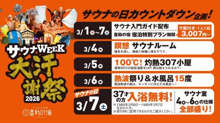 3月7日はサウナの日!四国のサウナ「しまなみ温泉 喜 3月7日はサウナの日!四国のサウナ「しまなみ温泉 喜