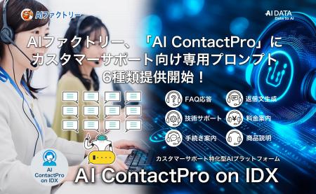 AIファクトリー、「AI ContactPro on IDX」にカスタマ