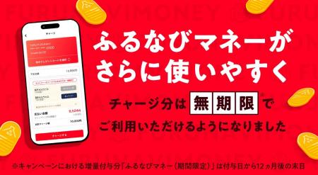 『ふるなびマネー』チャージ分の有効期限を無期限に変