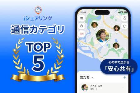 LINE・Telegramと並ぶ通信カテゴリ年間Top5、iシェア