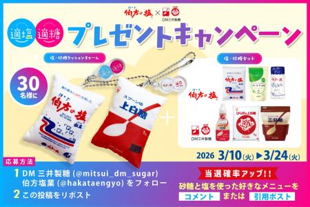 スプーン印・ばら印のお砂糖×伯方の塩がコラボレーシ