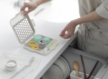 使用時も収納時もかさばらない。スリムに使える『食洗