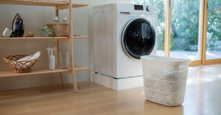 通気性がよく、洗濯物が見えにくい「ランドリーバスケ