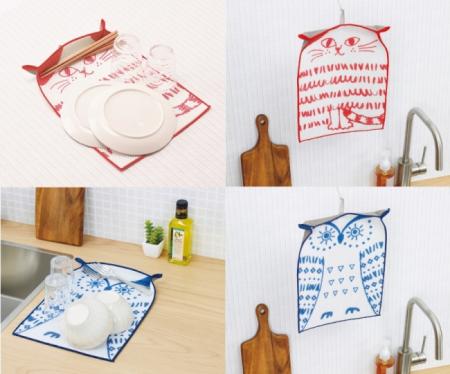 インテリアのアクセントにもなる、かわいい水切りマッ