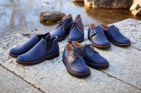 奈良の革靴 KOTOKA （コトカ）、インディゴ染めのレザ