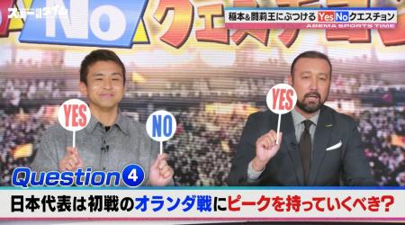 日本代表へのYES／NO質問で田中マルクス闘莉王が先輩