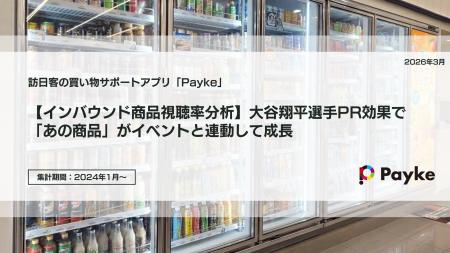 【Paykeインバウンド商品視聴率分析】大谷翔平選手PR