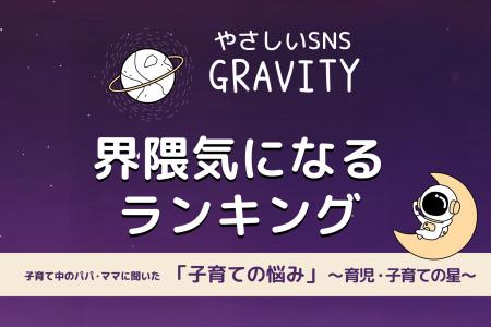 【やさしいSNS「GRAVITY」調査レポート】子育て中のパ