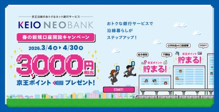 京王NEOBANK、春の新規口座開設キャンペーンおよび円