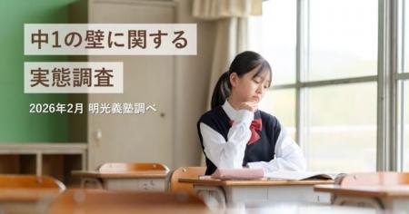 中学進学後、“中1の壁”を46.1％の家庭が経験　明光義