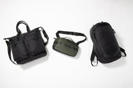 雨具に匹敵する耐水生地を使用したバッグシリーズ「ac