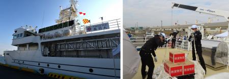 【鳥羽商船高専】練習船「鳥羽丸」が三重県の実働防災 【鳥羽商船高専】練習船「鳥羽丸」が三重県の実働防災