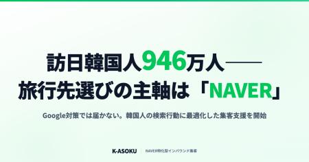 訪日韓国人946万人、旅行先選びの主軸は「NAVER」　K-