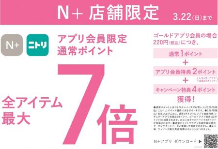 【ニトリのアパレルブランドN+】アプリ会員限定!通 【ニトリのアパレルブランドN+】アプリ会員限定!通