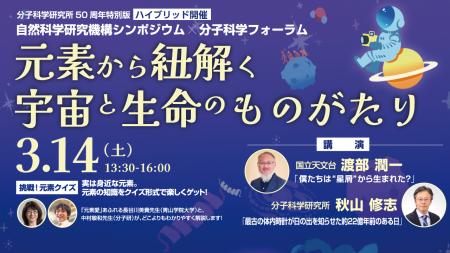 分子科学研究所 創立50周年記念シンポジウム「元素」 分子科学研究所 創立50周年記念シンポジウム「元素」