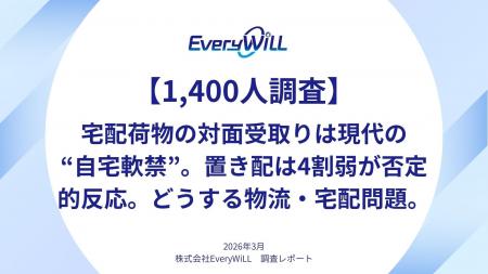 【1,400人調査】宅配荷物の対面受取りは現代の“自宅軟