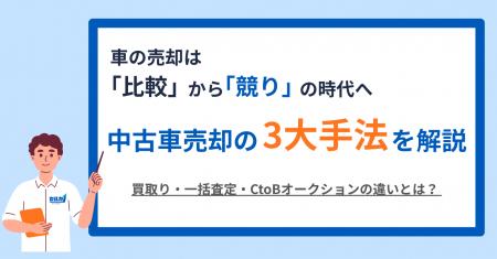 車の売却は「比較」から「競り」の時代へ。勝ち抜き査 車の売却は「比較」から「競り」の時代へ。勝ち抜き査