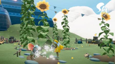 王国の春の訪れを祝い、仲間と協力してひまわりを大き