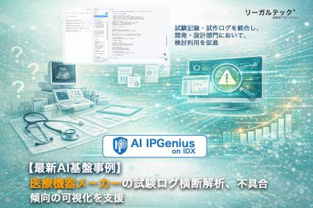 医療機器メーカー開発部門でAI基盤「IPGenius」を初活