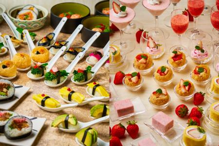 彩り豊かなスシと旬のイチゴスイーツで味わう春。春の 彩り豊かなスシと旬のイチゴスイーツで味わう春。春の