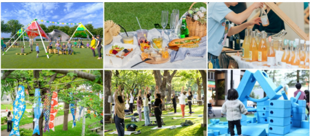 【東京ミッドタウン】都会の緑豊かな芝生広場でのんび 【東京ミッドタウン】都会の緑豊かな芝生広場でのんび