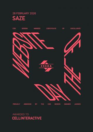 Saze株式会社、世界3大Webデザインアワード「CSS Desi