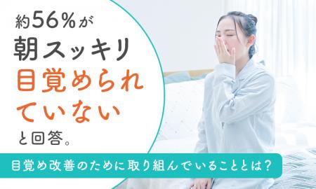 約56％が「朝スッキリ目覚められていない」と回答。目