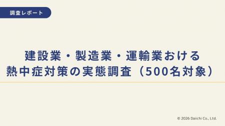 【企業調査】79.4％が熱中症対策必要｜建設・製造・運