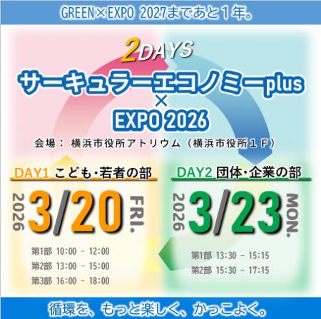 サーキュラーエコノミーplus×EXPO 2026　横浜市役所ア