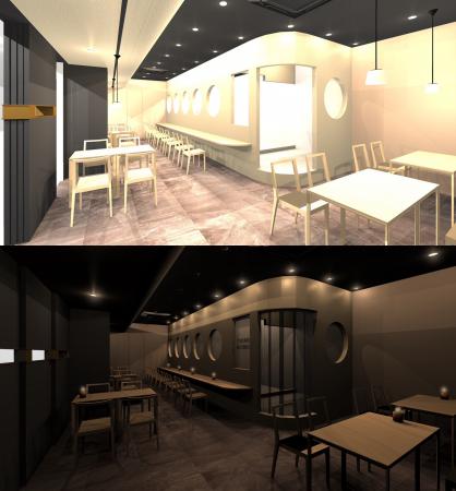 姫路駅前地下街に昼は喫茶店、夜はビストロ酒場の新店